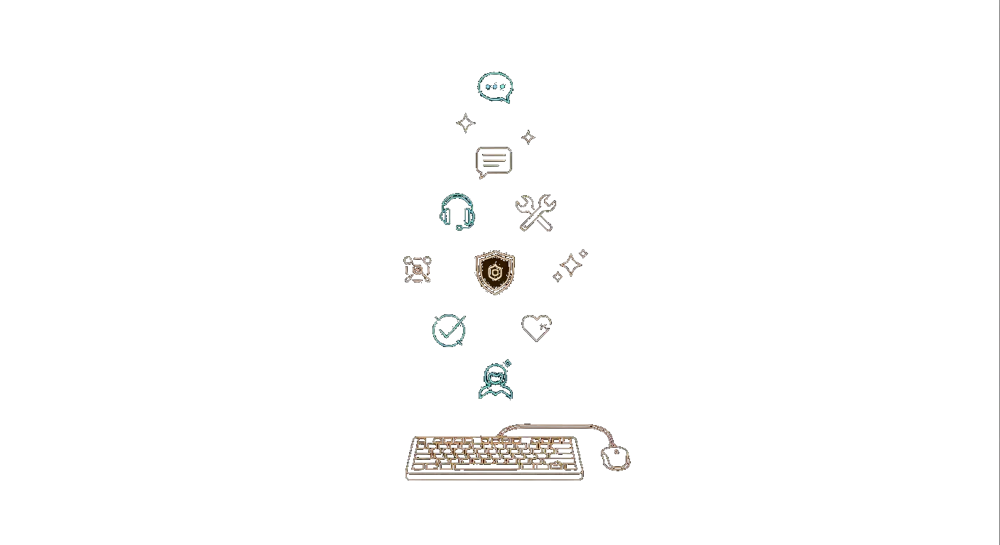 Serene illustration: community