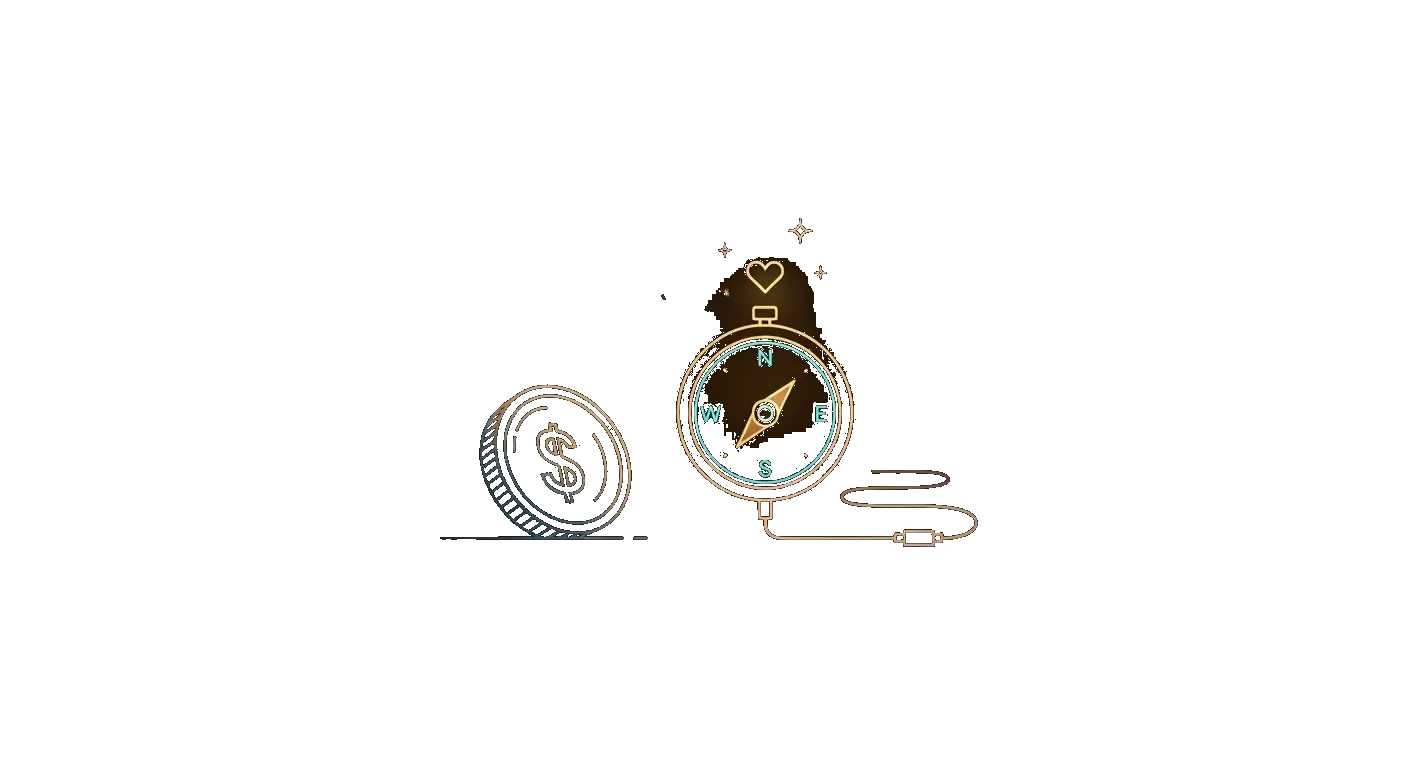 Serene illustration: values over money
