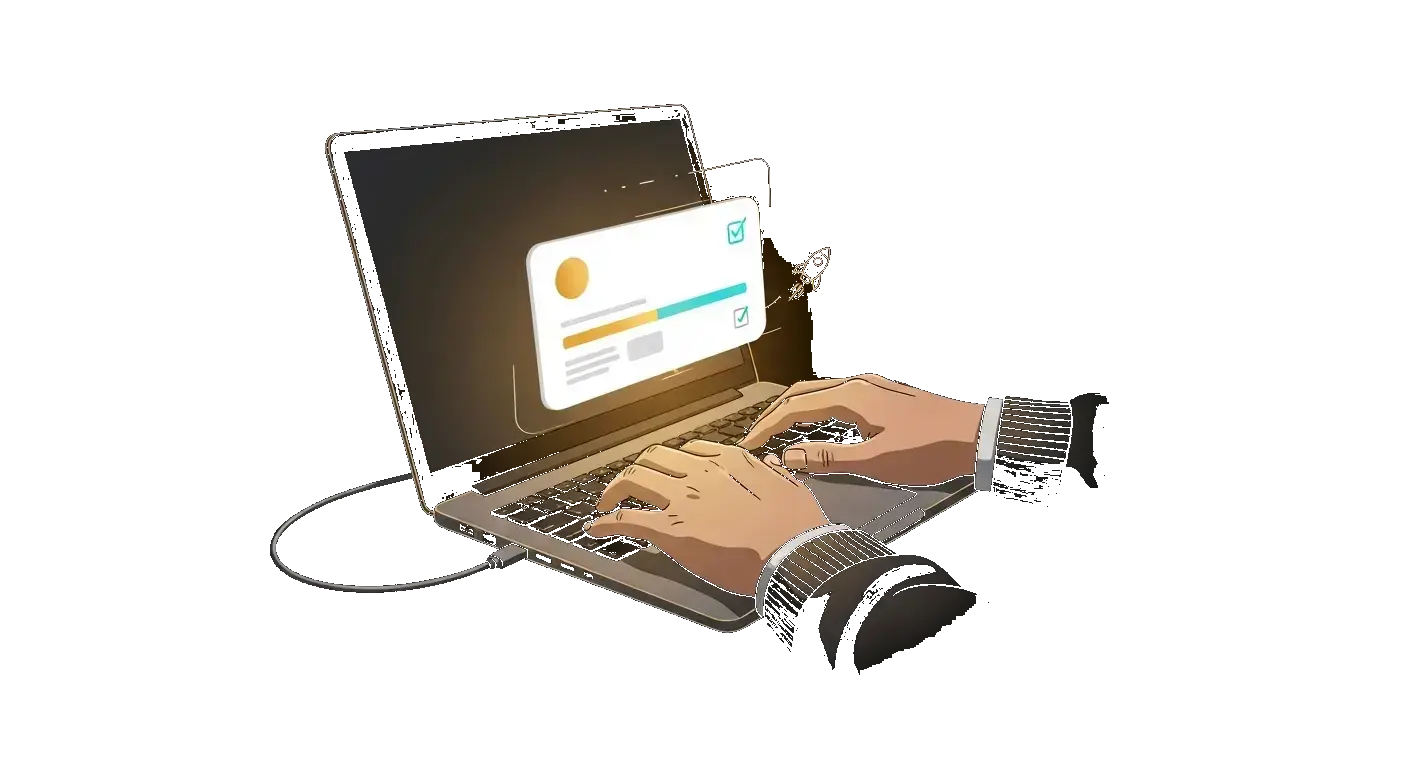 Serene illustration: first steps